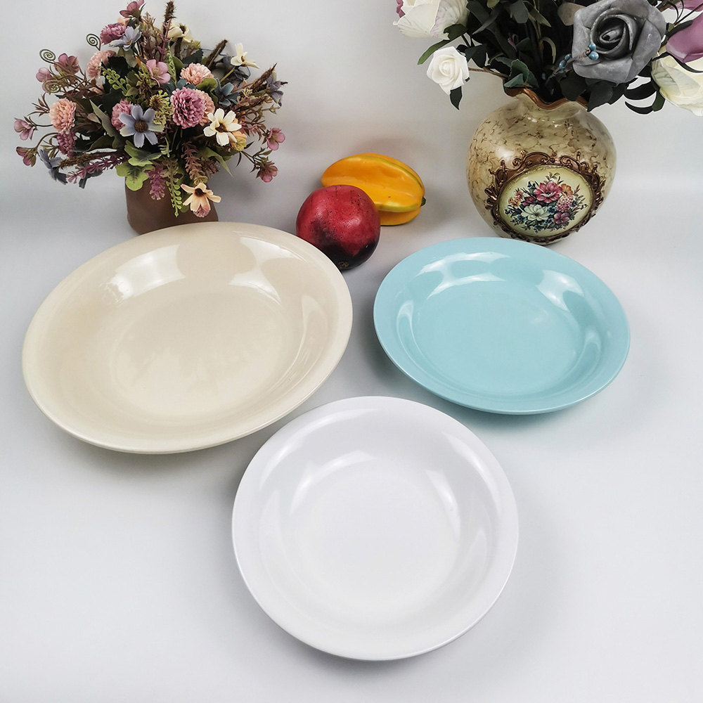 Plat de soupe rond en mélamine bon marché Nouvelle assiette en mélamine