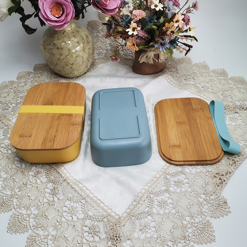 Récipient portatif de nourriture de boîte à lunch de bureau avec la bande de tissu de bout droit