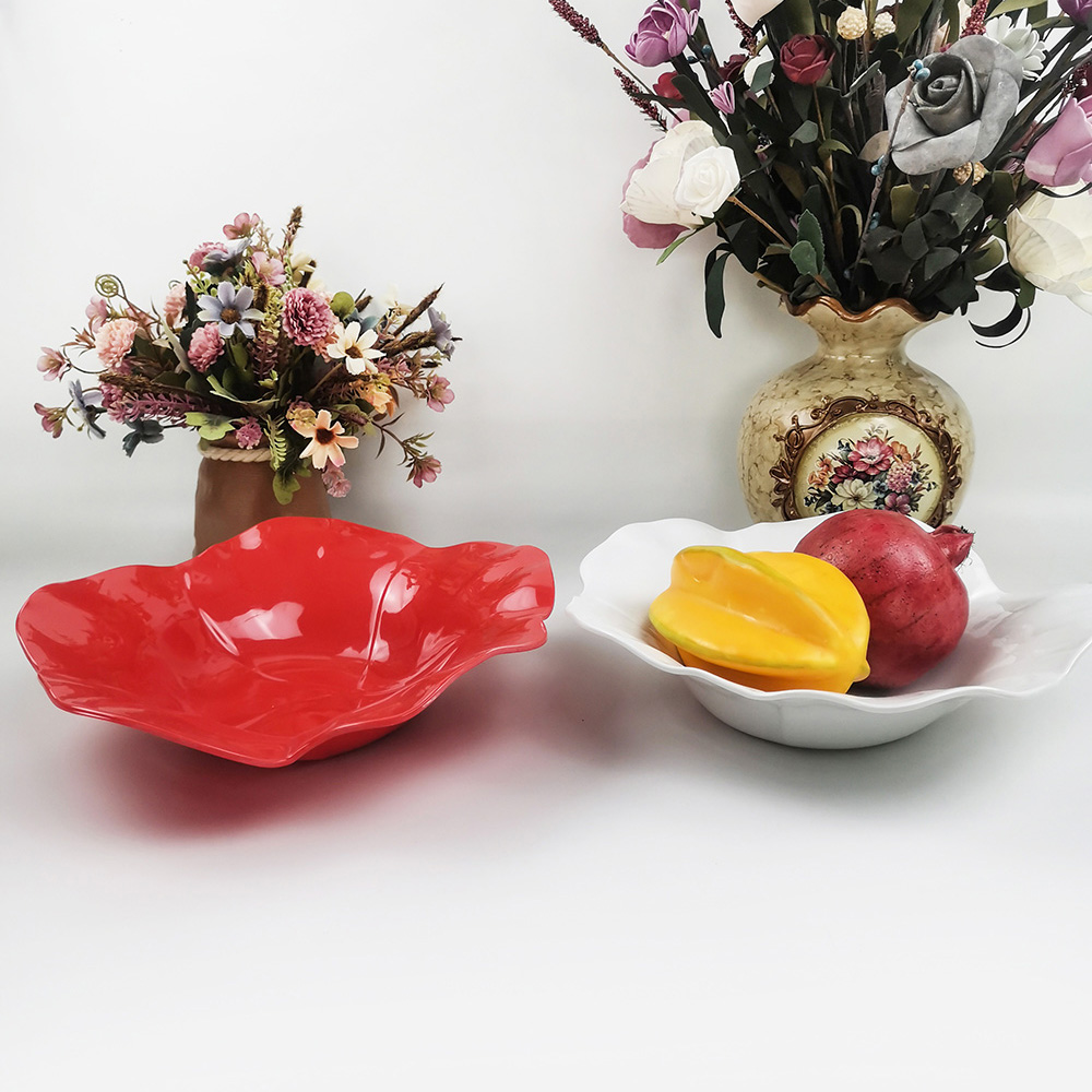 Bol de fruits à salade de nourriture occidentale à la feuille de lotus créatif et respectueux de l'environnement