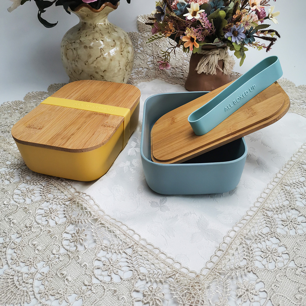 Récipient portatif de nourriture de boîte à lunch de bureau avec la bande de tissu de bout droit