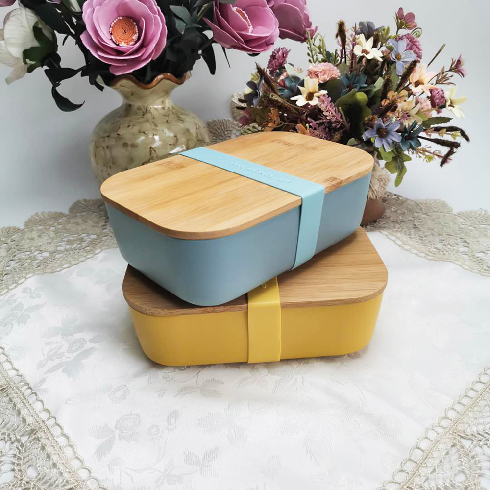 Récipient portatif de nourriture de boîte à lunch de bureau avec la bande de tissu de bout droit