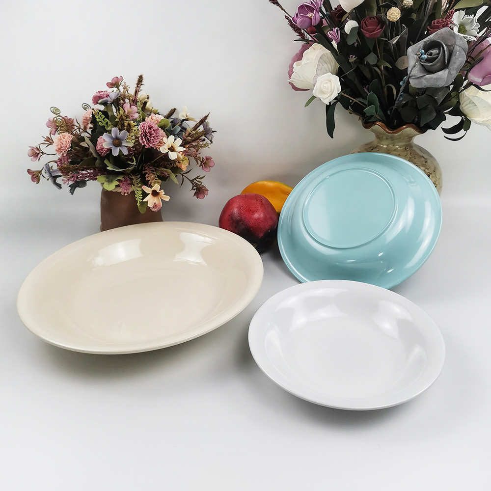 Plat de soupe rond en mélamine bon marché Nouvelle assiette en mélamine
