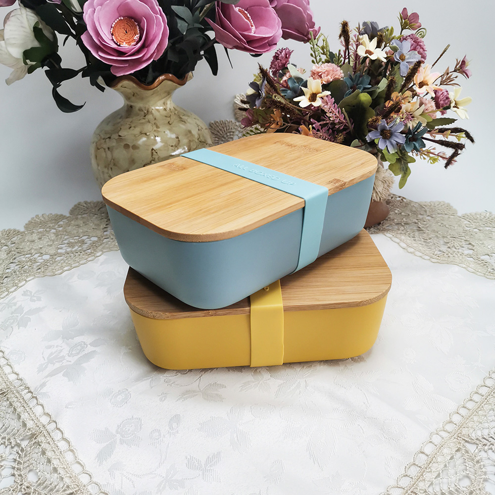 Récipient portatif de nourriture de boîte à lunch de bureau avec la bande de tissu de bout droit