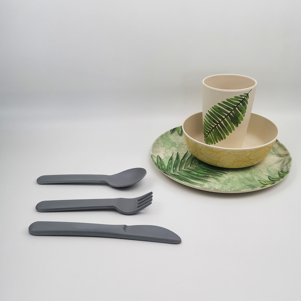 Ensemble de couverts pour ustensiles de cuisine écologiques - Fourchettes Cuillères Couteaux Ustensiles