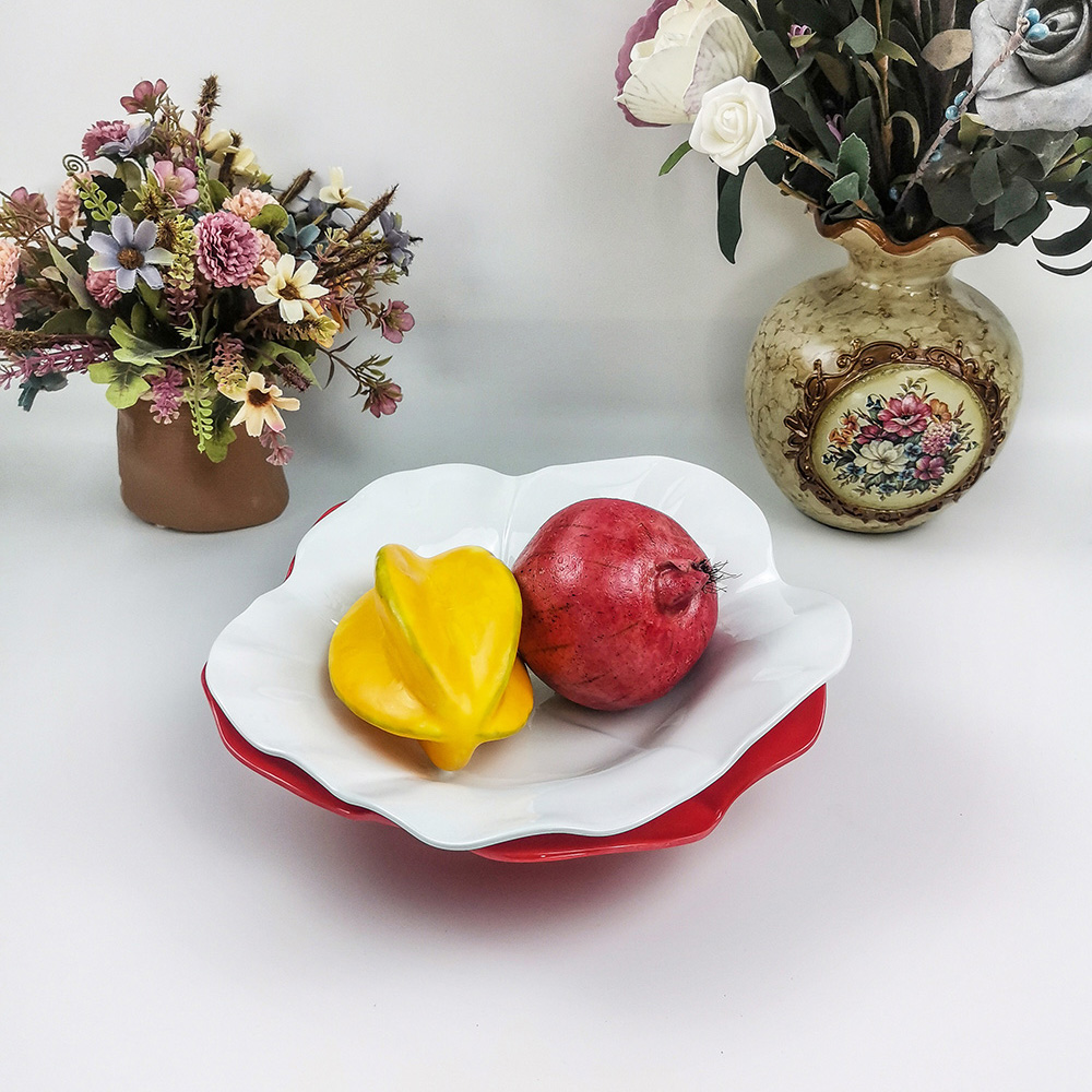 Bol de fruits à salade de nourriture occidentale à la feuille de lotus créatif et respectueux de l'environnement