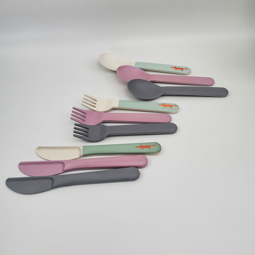 Ensemble de couverts pour ustensiles de cuisine écologiques - Fourchettes Cuillères Couteaux Ustensiles