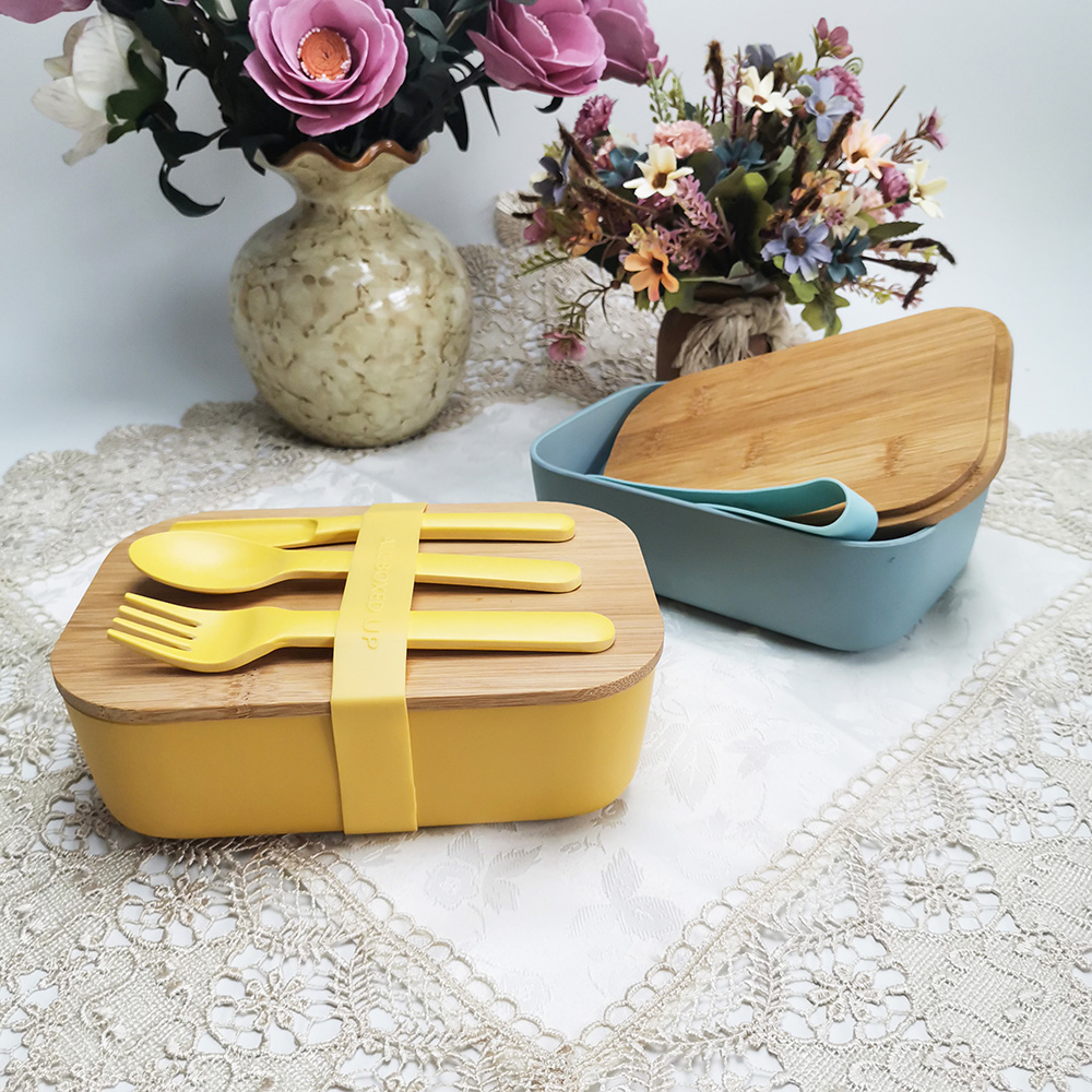 Récipient portatif de nourriture de boîte à lunch de bureau avec la bande de tissu de bout droit