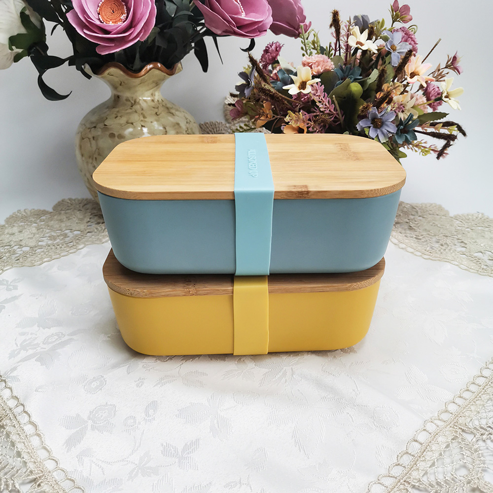 Récipient portatif de nourriture de boîte à lunch de bureau avec la bande de tissu de bout droit