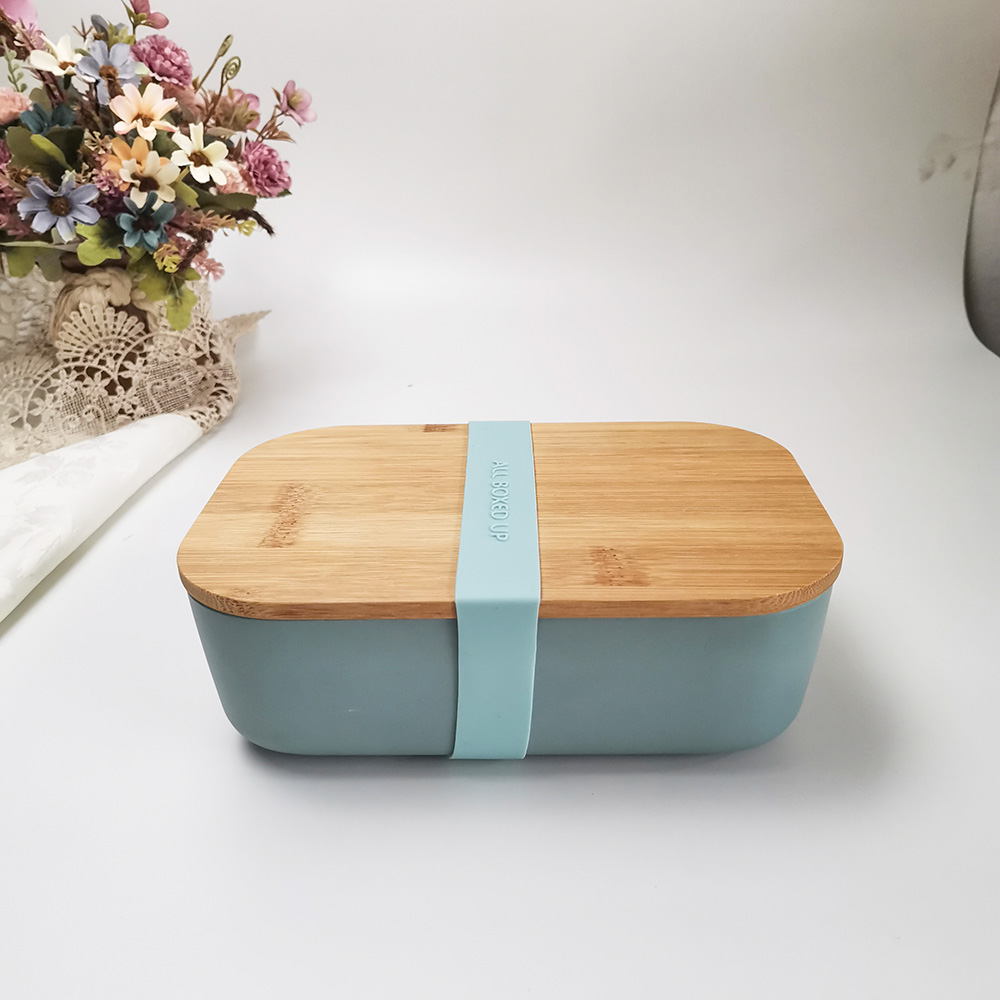 Récipient portatif de nourriture de boîte à lunch de bureau avec la bande de tissu de bout droit