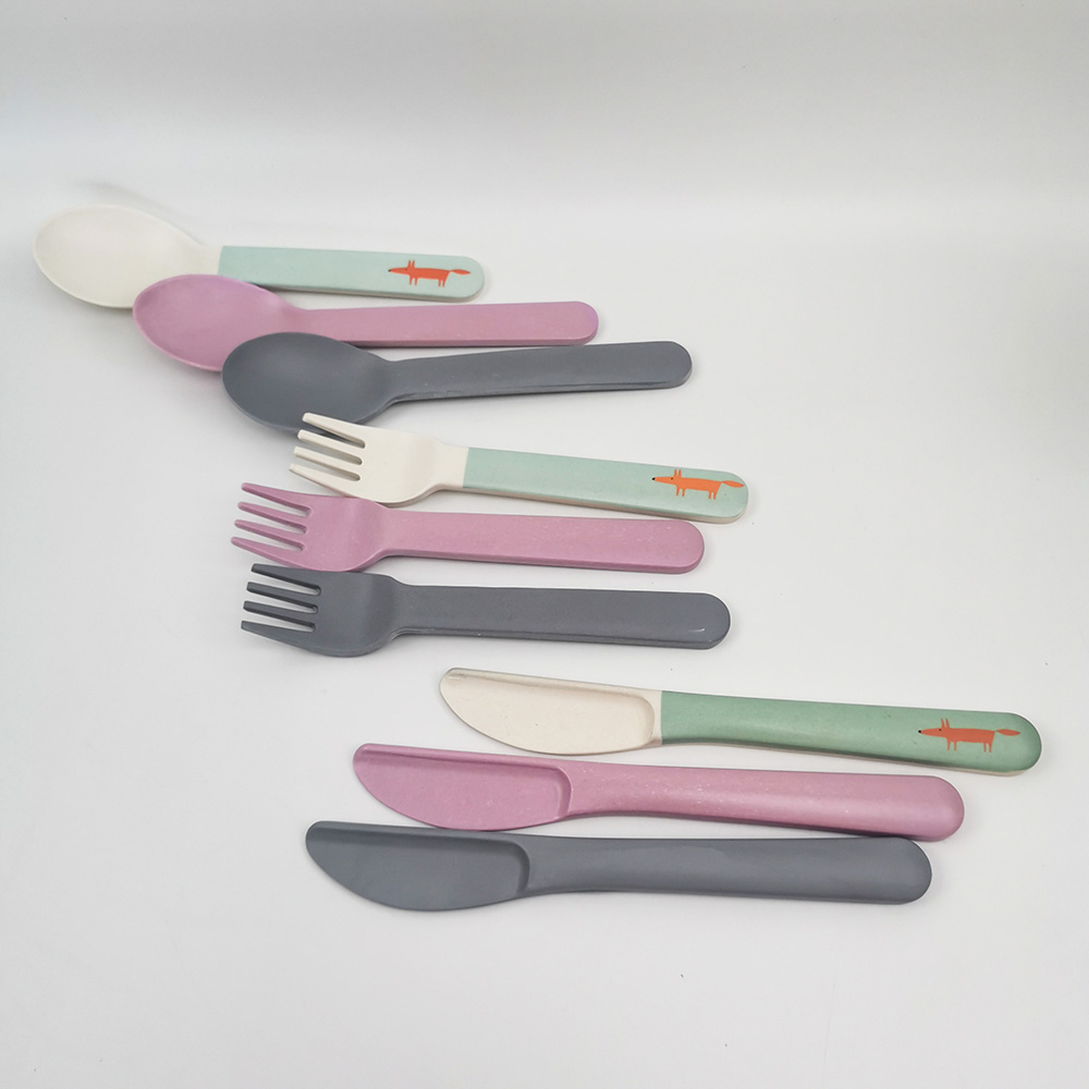 Ensemble de couverts pour ustensiles de cuisine écologiques - Fourchettes Cuillères Couteaux Ustensiles