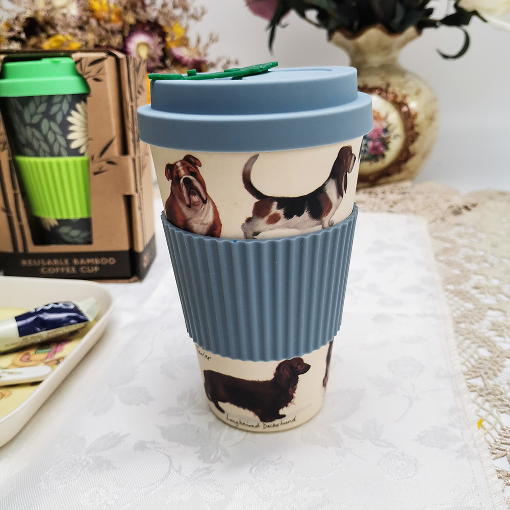 Tasse à café réutilisable en fibre de mélamine/bambou personnalisée promotionnelle de haute qualité