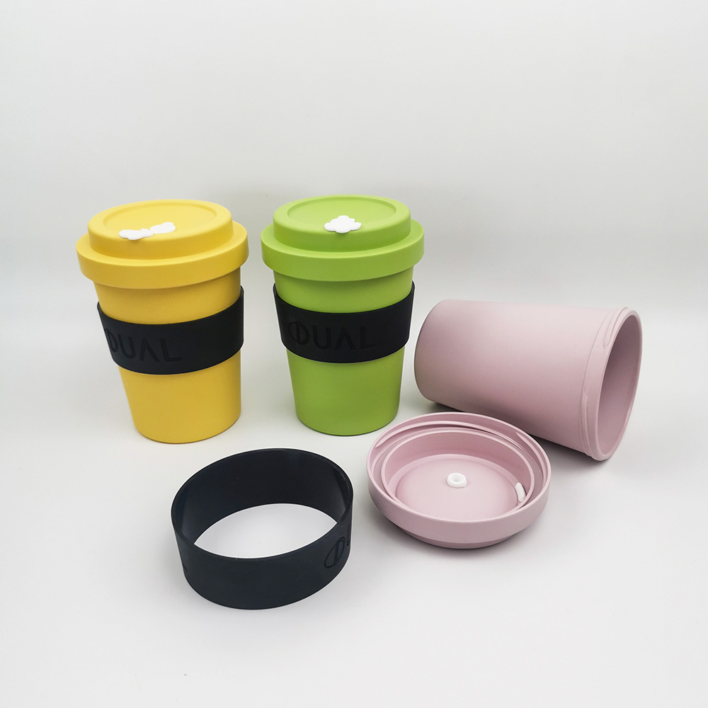 Tasse à café en mélamine portable et personnalisable de qualité supérieure avec couvercle