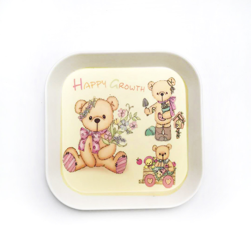 15.2*15.2*2CM conceptions multiples personnalisées enfants mignons petit plateau carré