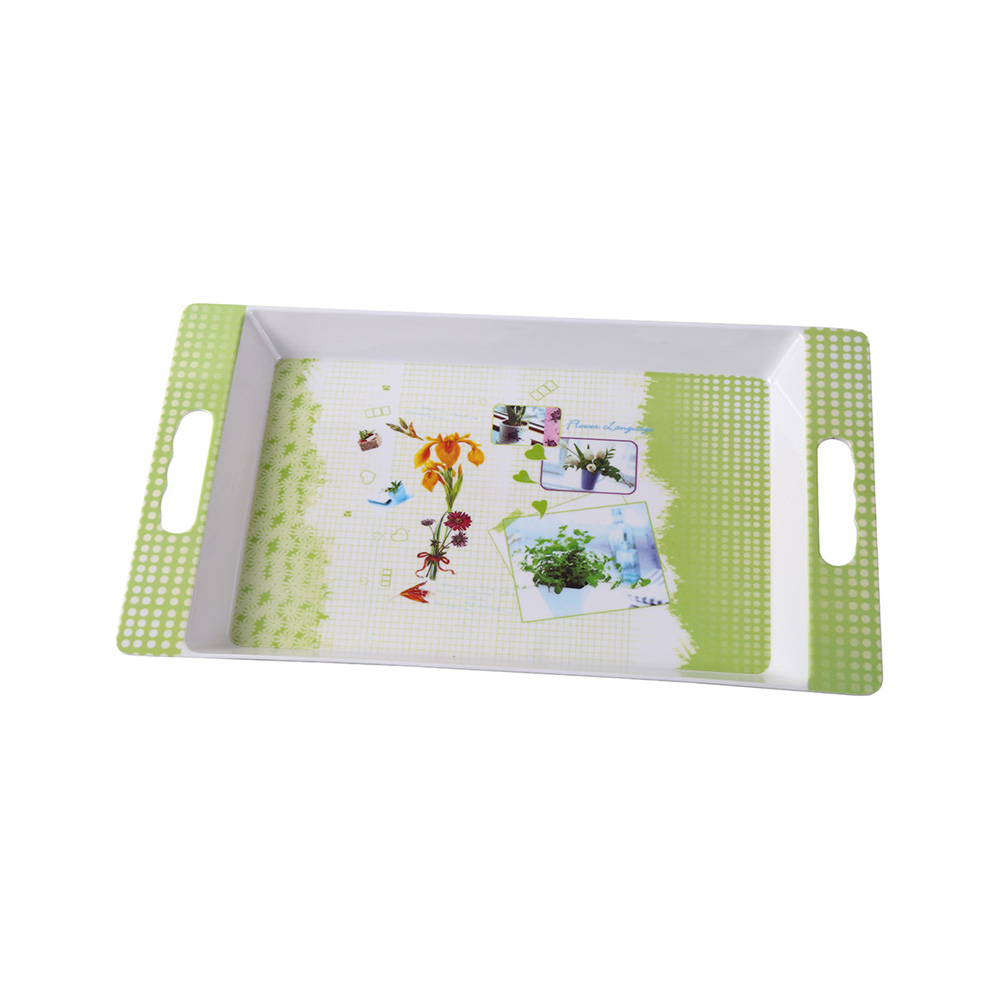 Plateau double oreille rectangulaire, plateau fruits et noix, plateau de rangement